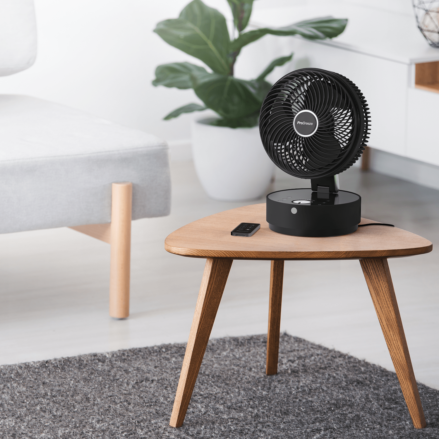 8” Turbo Desk Fan with 4 Operating Modes & 12 Hour Timer - Black