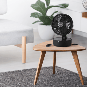 8” Turbo Desk Fan with 4 Operating Modes & 12 Hour Timer - Black