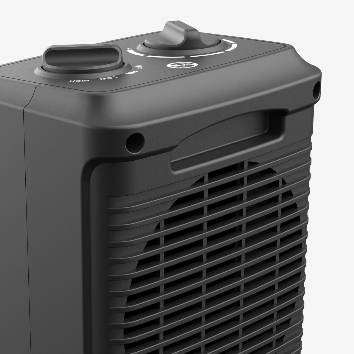 1500W Mini Ceramic Space Heater - Black